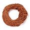 Cotton Thread Cords, 3-Ply, For Jewelry Making, Chocolate, 5~5.8mm, 109.4 yard(100m)/bundle