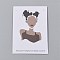 Cardboard Jewelry Display Cards, for Hanging Earring & Necklace Display, Rectangle, Women Pattern, Camel, 9x6x0.05cm, Hole: 0.2cm