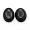 Natural Gemstone Cabochons, Oval, Dyed & Heated Black Agate, 25x18x5~7mm