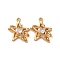 Brass Micro Pave Clear Cubic Zirconia Pendants, Cadmium Free & Nickel Free & Lead Free, Star with Heart, Real 18K Gold Plated, 19x15.5x5.5mm, Hole: 1.4mm