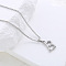Stainless Steel Alphabet Pendant Necklaces for Women, Stainless Steel Color, Letter B