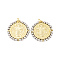 Rack Plating Brass Pendants, Cadmium Free & Lead Free, Long-Lasting Plated, Flat Round, Real 18K Gold Plated, 23.5x23x2.5mm, Hole: 3mm