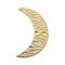 Brass Connector Charms, Moon Links, Long-Lasting Plated, Cadmium Free & Lead Free, Real 24K Gold Plated, 21.5x12.5x0.8mm, Hole: 1.2mm