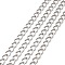 Iron Cuban Link Chains, Chunky Chains, Unwelded, with Spool, Oval, Platinum, 14x10x2.1mm, about 82.02 Feet(25m)/roll