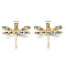 Brass Micro Pave Cubic Zirconia Pendants, with Real 18K Gold Plated Brass Findings, Nickel Free, Autumn Pendants, Dragonfly, Colorful, 18x21.5x3mm, Hole: 3x5mm
