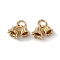 Rack Plating Brass Charms, Cadmium Free & Lead Free, Long-Lasting Plated, with Jump Ring, Flower Charm, Real 14K Gold Plated, 12.5mm, Hole: 4mm