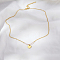 Simple Stainless Steel Heart Pendant Necklaces for Women's Daily Wear, Real 18K Gold Plated, 16.54 inch(42cm)