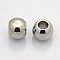 Tarnish Resistant Rondelle 201 Stainless Steel European Beads, Large Hole Beads, Stainless Steel Color, 10x8mm, Hole: 5mm