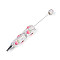 Resin & Polymer Clay Pave Rhinestone Ball-Point Pen, Iron Beadable Pen, for DIY Personalized Pen with Jewelry Beads, Strawberry, 147.5~151x15~20mm