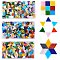 Glass Cabochons, Mixed Shapes, Mixed Color, 10~15x3~10x3mm