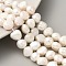 Natural Cultured Freshwater Pearl Beads Strands, Two Sides Polished, PapayaWhip, 8~9mm, Hole: 0.5mm, about 23pcs/strand, 6.89''(17.5cm)