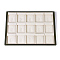 PU Leather Earring Displays, with Wood, Antique White, 35.5x25.2x1.9cm