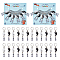 Yin Yang Alloy Enamel Pendant Locking Stitch Markers, 304 Stainless Steel Leverback Earring Stitch Marker, Stainless Steel Color, 5.3cm, 2 style, 6pcs/style, 12pcs/set