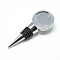 Zinc Alloy Wine Bottle Stoppers Cabochon Settings, Flat Round, Platinum, Tray: 36.5mm, 102.1x41.1x19.7mm