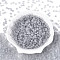 Transparent Frosted Colours Glass Seed Beads, Donut, Gainsboro, 4.1x2.2~2.8mm, Hole: 1~1.2mm, about 9000pcs/pound
