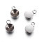 Tarnish Resistant 201 Stainless Steel Charm Rhinestone Settings, Flat Round, Stainless Steel Color, Fit for 4mm rhinestone, 8x5x3mm, Hole: 1.8mm