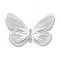 Brass Pendants, Butterfly, Etched Metal Embellishments, Long-Lasting Plated, Cadmium Free & Nickel Free & Lead Free, Platinum, 33~34x49.5x5mm, Hole: 0.8mm
