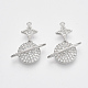 Латунные микро проложить кубического циркония подвески KK-T050-42P-NF-1