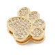 Латунный микро pave прозрачный кубик циркония подвески ZIRC-I068-23G-2