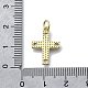 Латунные микропаве прозрачные подвески с фианитом KK-V010-10G-02-3