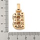Латунные микропаве прозрачные подвески с фианитом KK-B099-01G-B-3