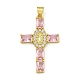 Подвески из кубического циркония с покрытием из латуни KK-U029-01G-03-1