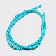 Синтетических нитей бирюзовые бусы TURQ-G120-3x5mm-10-2
