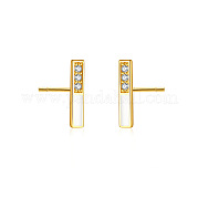 Серьги-гвоздики прямоугольник s925 из стерлингового серебра KX7228-1