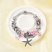 Сплав эмаль европейские бусины браслеты с подвесками BJEW-F495-08P