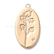 Латунные микро проложить кубического циркония подвески KK-U038-05G-04