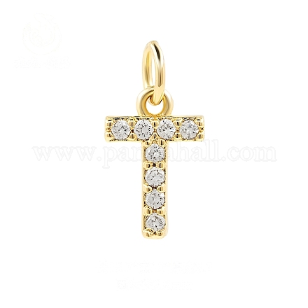 Подвески из латуни с фианитами и переходными кольцами FIND-PW0024-09T-1