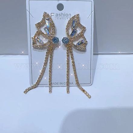 Модные роскошные серьги-гвоздики в форме бабочек с прозрачными кубическими цирконами и стразами KY8568-4-1