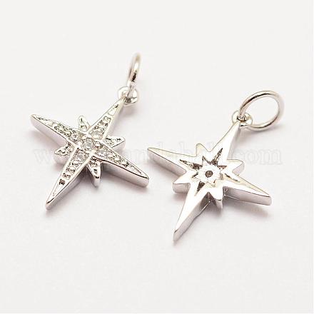 Латунные микро проложить класса AAA кубического циркония подвески ZIRC-G090-05P-NR-1