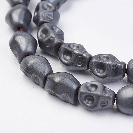 Немагнитные синтетический гематит бисер пряди G-F396-16-8x10mm-1