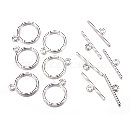Застежки тоггл в тибетском стиле  X-TIBE-A12208-S-NR-1