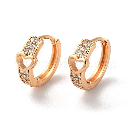 Серьги-кольца из латуни со стразами EJEW-K256-54KCG-1