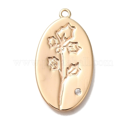 Латунные микро проложить кубического циркония подвески KK-U038-05G-04-1