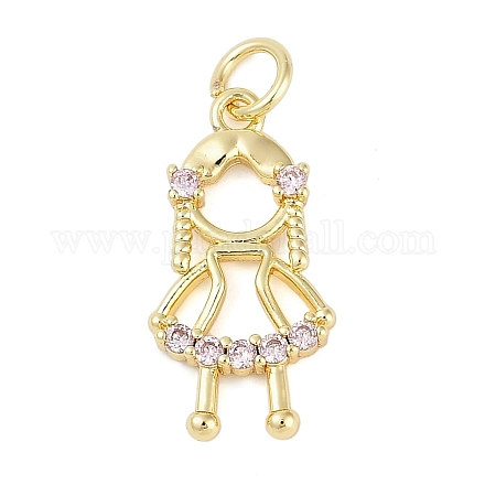 Подвеска из латуни с микропаве из кубического циркония KK-H509-34G-02-1