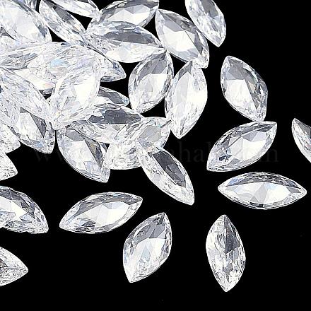 Кубического циркония указал назад кабошоны ZIRC-M003-10x5mm-007-1