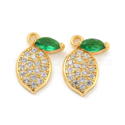 Латунные микро проложить кубического циркония подвески KK-K369-02G-07-1