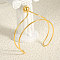European and American Style 304 Stainless Steel Cuff Bangles for Women, Golden, Inner Diameter: 2-5/8 inch(6.6cm)