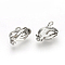 Brass Clip-on Earring Findings, Cadmium Free & Nickel Free & Lead Free, Platinum, 12x6x10mm, Hole: 1.5mm