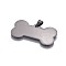 304 Stainless Steel Pendants, Bone, Electrophoresis Black, 22x40x1mm, Hole: 3x6mm