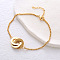 Hip-pop Stainless Steel Link Bracelets, Box Chain Bracelets for Women, Interlock, Golden