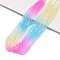 Transparent Gradient Color Glass Beads Strands, Segmented Multi-color Beads, Faceted Round, Pale Goldenrod, 2x2.5mm, Hole: 0.8mm, about 175~180pcs/strand, 13.78~14.4''(35~36cm)
