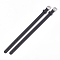 Silicone Watch Bands, with 201 Stainless Steel Clasps, Black, 8-7/8 inch(22.5~22.7cm), 10x3mm