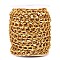 Aluminium Dapped Chains, Unwelded, with Spool, Golden, 15x11x2mm, about 65.62 Feet(20m)/Roll