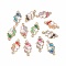 Alloy Enamel Connector Charms, Unicorn Links with Crystal Rhinestone, Light Gold, Cadmium Free & Nickel Free & Lead Free, Mixed Color, 23x11.5x2mm, Hole: 1.6mm