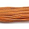3-Ply PU Leather Braided Cord, Flat, Orange, 5x1.5mm, about 107.17 Yards(98m)/Bundle