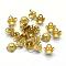 Brass Bead Caps, Lead Free & Cadmium Free & Nickel Free, 4-Petal, Raw(Unplated), 8x6mm, Hole: 0.5mm